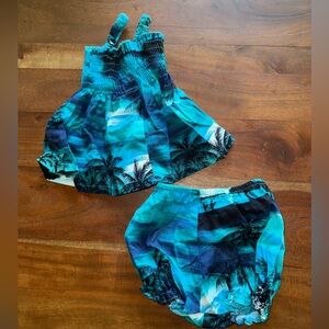 Hawaiian 3-6m dress with bloomers